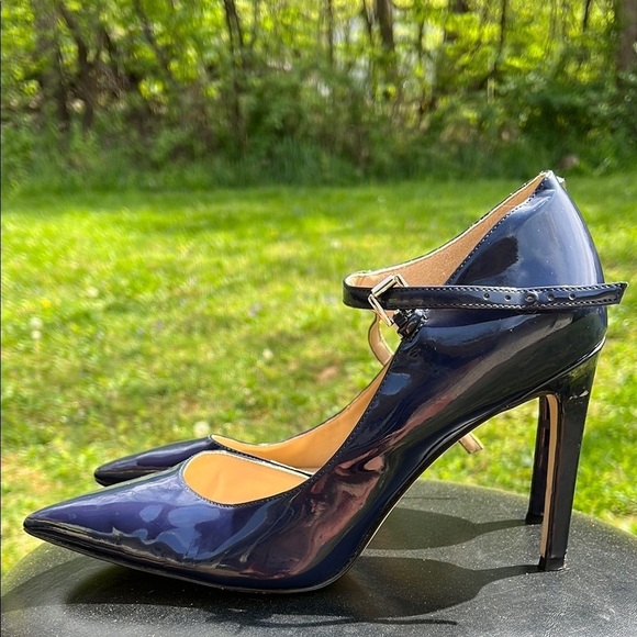 Sam Edelman Nora Blue Patent Leather Heals Women’s Size 9.5 - Picture 2 of 10